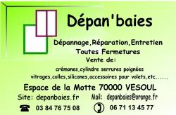 DEPAN'BAIES Dpannage toutes menuiseries