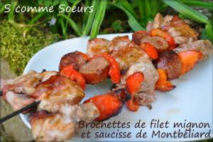 Brochette à la saucisse de Montbéliard