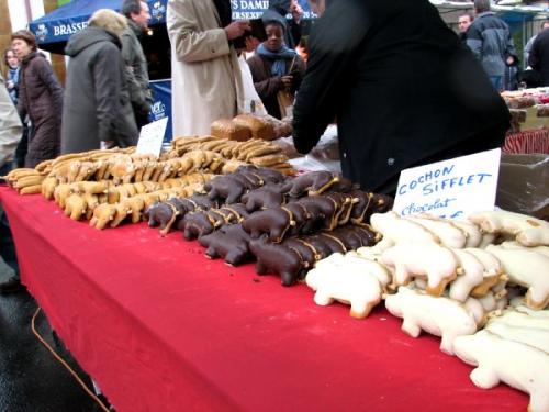 Cochons en pain d'pices avec sifflet