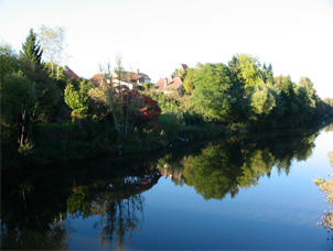 Endroit agrable  Bourguignon ls Conflans, village de Haute-Sane