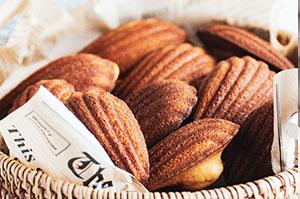 Madeleines à la vanille et au rhum