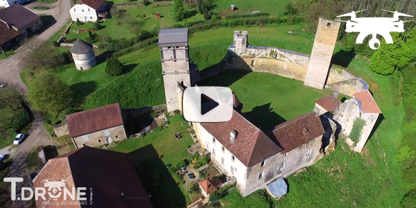 Le château d'Oricourt vu du ciel